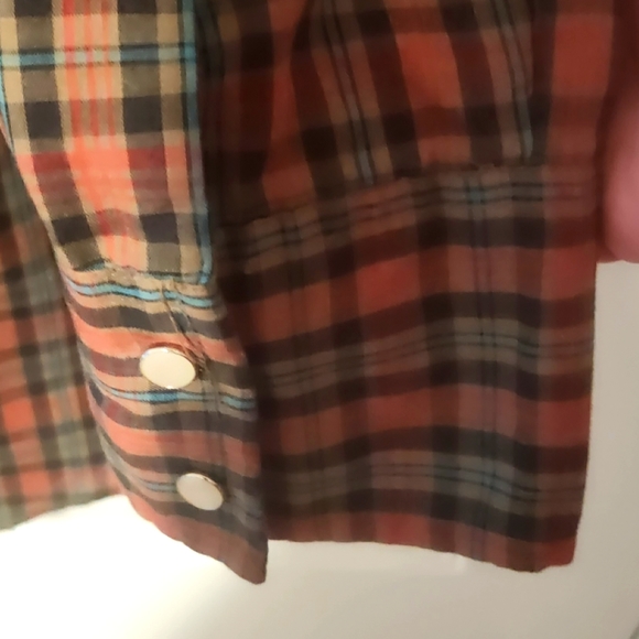 VINTAGE American Hero by Wrangler Men's Long Sleeve Snaps Western Shirt Size L - Picture 7 of 7